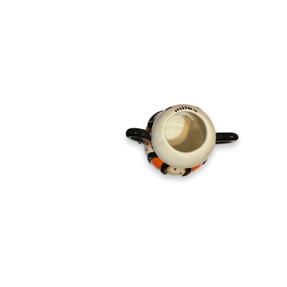 Johanna Parker Halloween Spider Double Handle Ceramic Mug 5" Tall 8" Wide - Picture 4 of 6